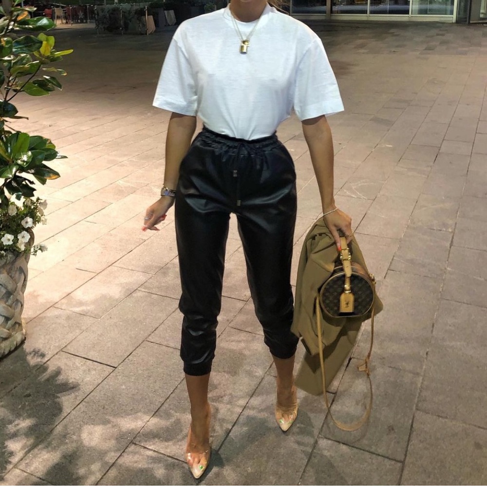 Leather Zara Joggers